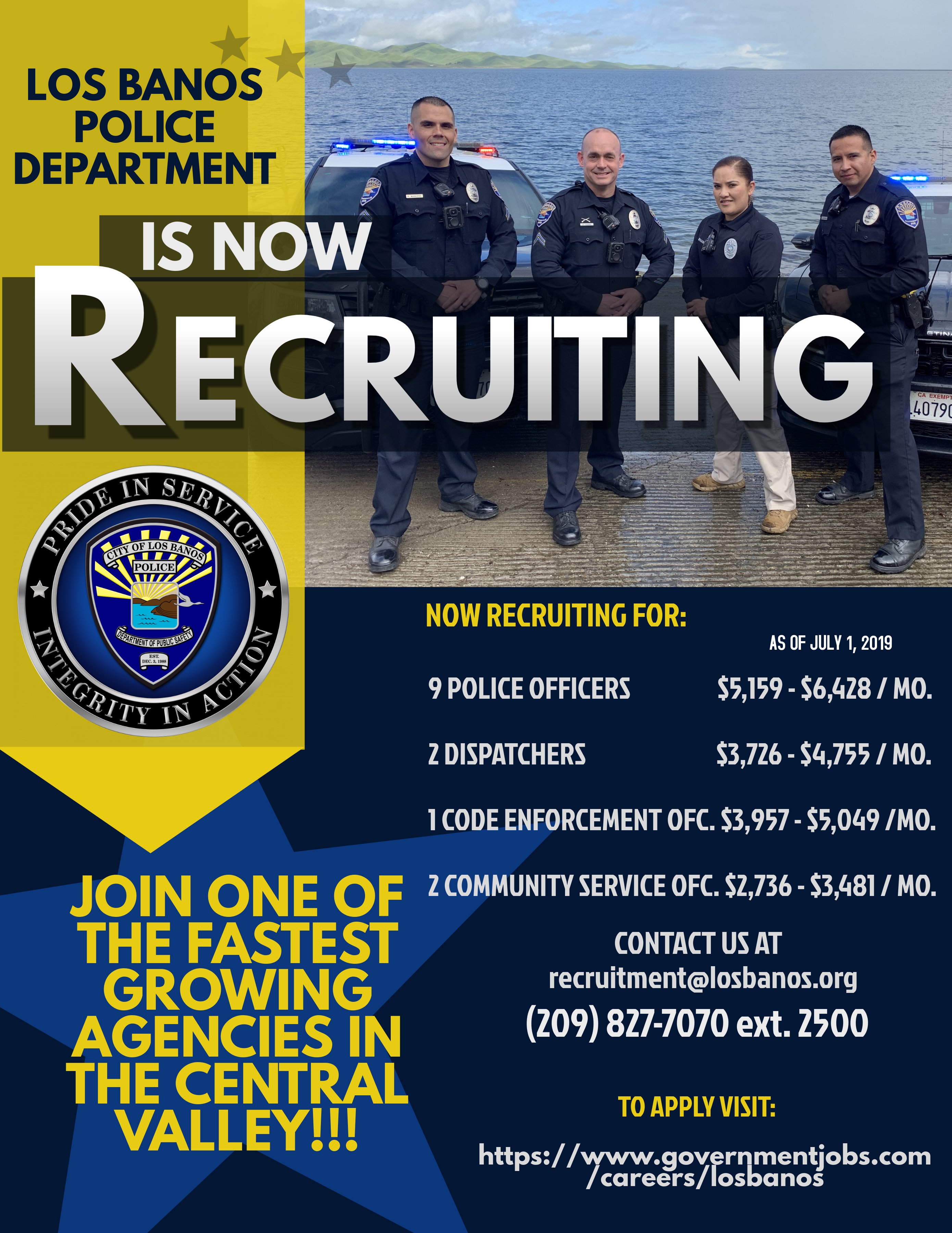 Copy of Police Recruitment Flyer – City of Los Banos