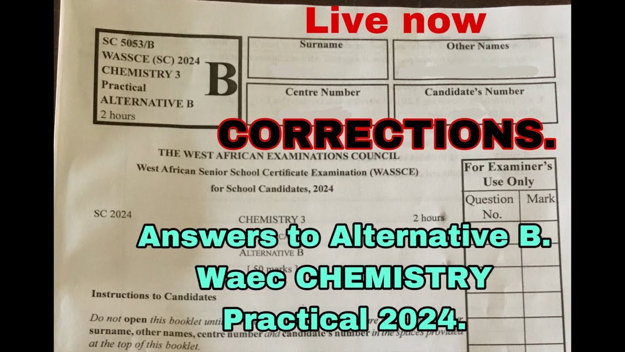 Chemistry WAEC Past Questions and Answers