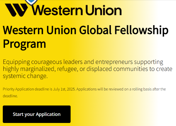 2025 Western Union Foundation Fellowship Program (International) | Application Process