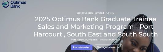 How to Apply for Nigerians in the Optimus Bank Graduate Trainee Program
