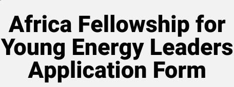 Fully Funded Africa Fellowship for Young Energy Leaders 2025: Apply Now